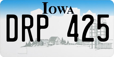 IA license plate DRP425