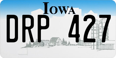 IA license plate DRP427