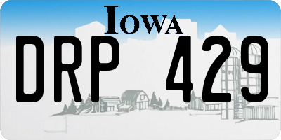 IA license plate DRP429