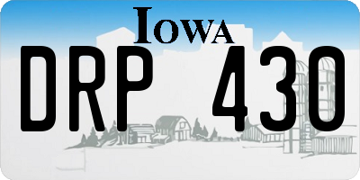 IA license plate DRP430