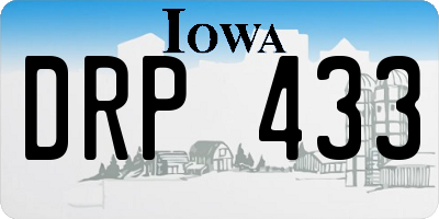 IA license plate DRP433