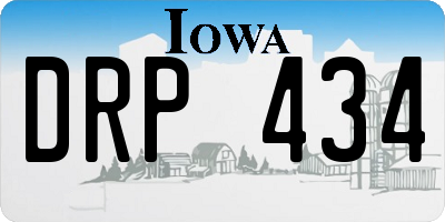 IA license plate DRP434