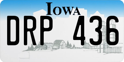 IA license plate DRP436