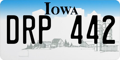 IA license plate DRP442