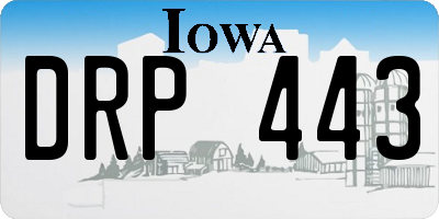IA license plate DRP443