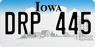 IA license plate DRP445