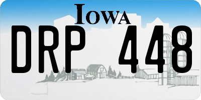IA license plate DRP448