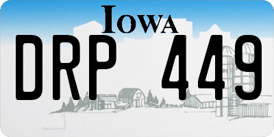 IA license plate DRP449