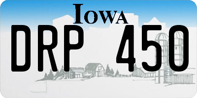 IA license plate DRP450