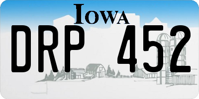 IA license plate DRP452