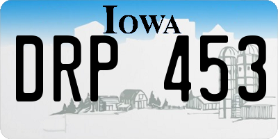 IA license plate DRP453