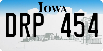 IA license plate DRP454