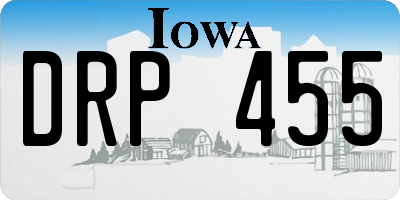 IA license plate DRP455