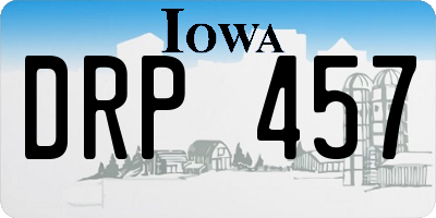 IA license plate DRP457