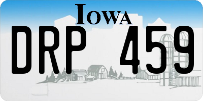 IA license plate DRP459