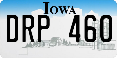 IA license plate DRP460