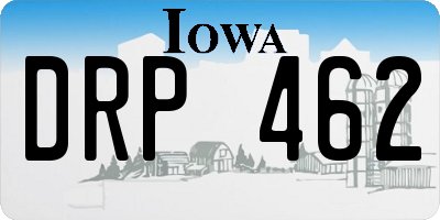 IA license plate DRP462