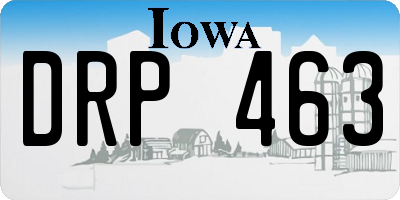 IA license plate DRP463