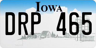 IA license plate DRP465