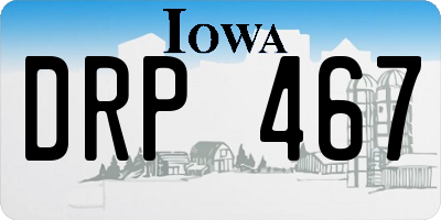 IA license plate DRP467