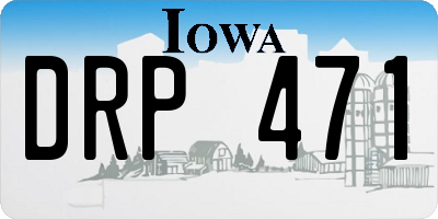 IA license plate DRP471