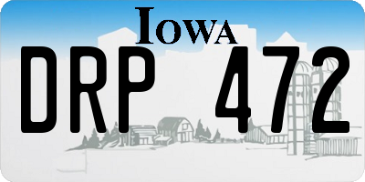 IA license plate DRP472