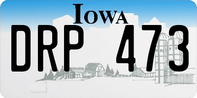 IA license plate DRP473