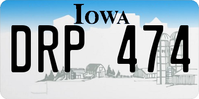 IA license plate DRP474