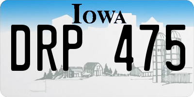 IA license plate DRP475