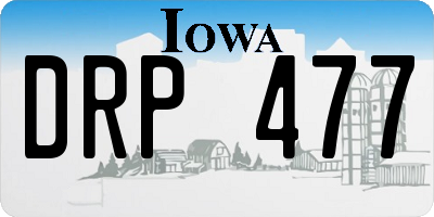 IA license plate DRP477