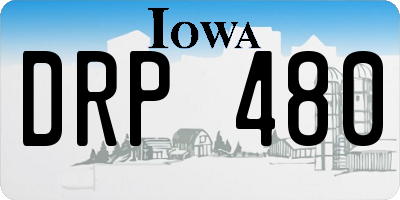IA license plate DRP480