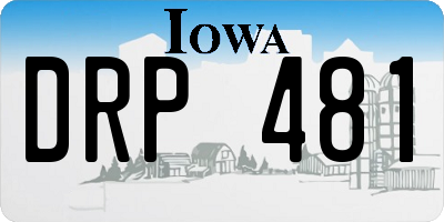 IA license plate DRP481