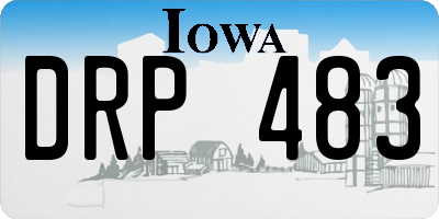 IA license plate DRP483