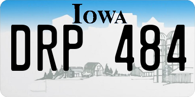 IA license plate DRP484