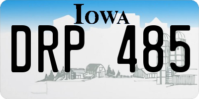 IA license plate DRP485