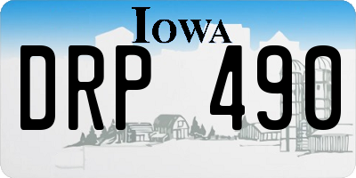 IA license plate DRP490