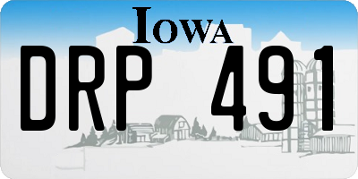 IA license plate DRP491