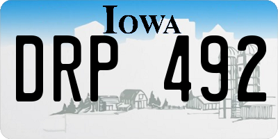 IA license plate DRP492