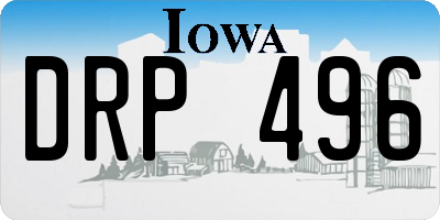 IA license plate DRP496