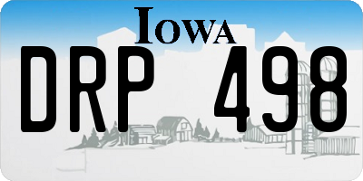IA license plate DRP498