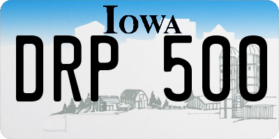IA license plate DRP500