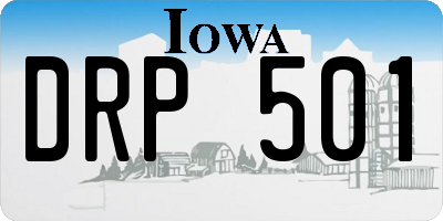 IA license plate DRP501