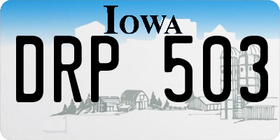 IA license plate DRP503