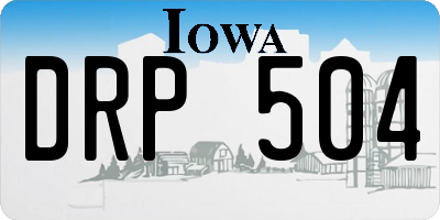 IA license plate DRP504