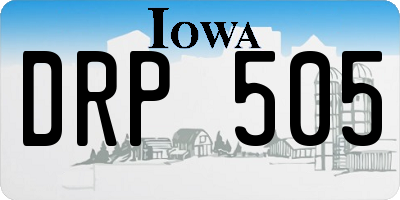 IA license plate DRP505