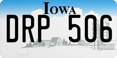 IA license plate DRP506