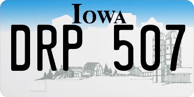 IA license plate DRP507