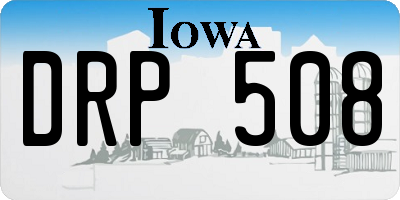 IA license plate DRP508