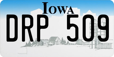 IA license plate DRP509