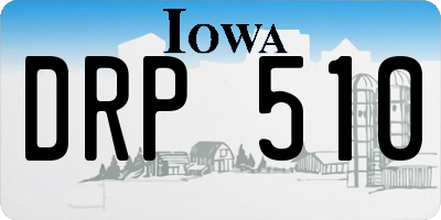 IA license plate DRP510